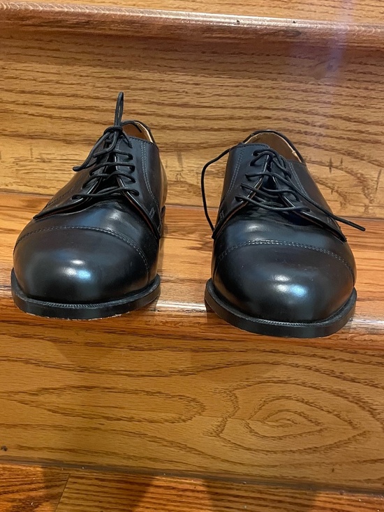 Vintage Cole Haan Made in USA Cap Toe Leather Derby Shoes Black 10 D main image 7